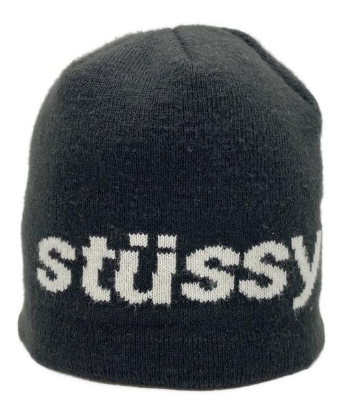 stussy（ステューシー）stussy (ステューシー) HELVETICA JACQUARD BEANIE ブラックの古着・服飾アイテム