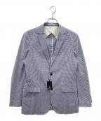 BURBERRY BLACK LABELバーバリーブラックレーベル）の古着「シアサッカーテーラードジャケット」｜ブルー×ホワイト
