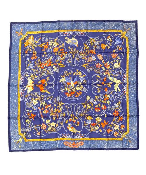 HERMES（エルメス）HERMES (エルメス) PIERRES d' ORIENT et d' OCCIDENT 東洋の石と西洋の石細工 ネイビー×イエローの古着・服飾アイテム