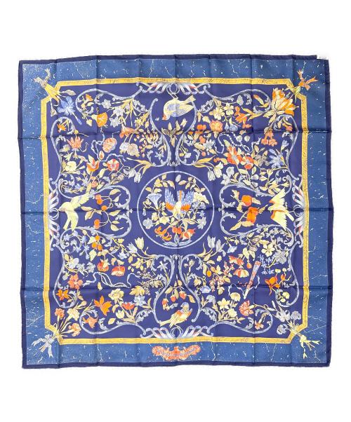 HERMES（エルメス）HERMES (エルメス) PIERRES d' ORIENT et d' OCCIDENT 東洋の石と西洋の石細工 ネイビー×イエローの古着・服飾アイテム