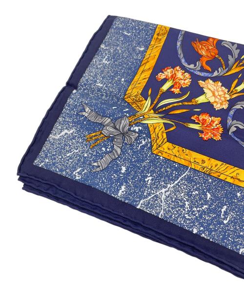 HERMES（エルメス）HERMES (エルメス) PIERRES d' ORIENT et d' OCCIDENT 東洋の石と西洋の石細工 ネイビー×イエローの古着・服飾アイテム