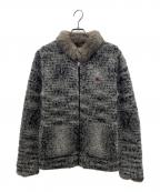 BURBERRY BLACK LABELバーバリーブラックレーベル）の古着「ラビットファーニットジャケット」｜グレー