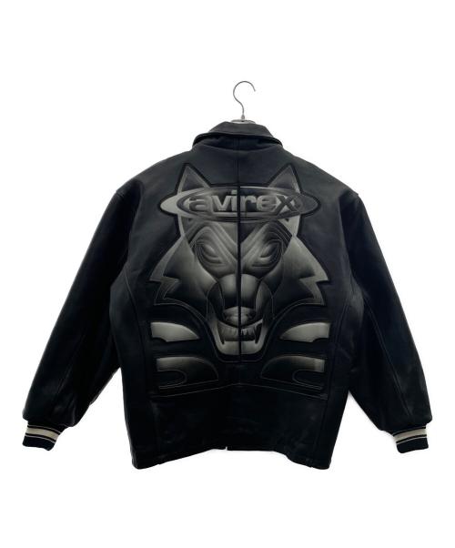 AVIREX（アヴィレックス）AVIREX (アヴィレックス) レザージャケット ブラック サイズ:Ｌの古着・服飾アイテム