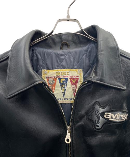 AVIREX（アヴィレックス）AVIREX (アヴィレックス) レザージャケット ブラック サイズ:Ｌの古着・服飾アイテム