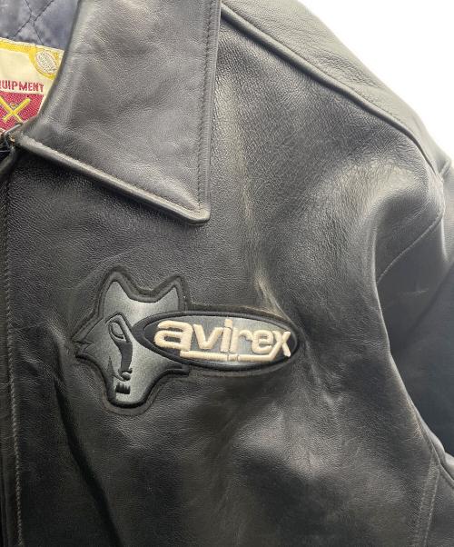 AVIREX（アヴィレックス）AVIREX (アヴィレックス) レザージャケット ブラック サイズ:Ｌの古着・服飾アイテム