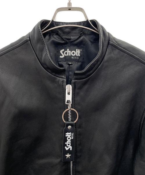 Schott（ショット）Schott (ショット) シングルライダースジャケット ブラック サイズ:Ｍの古着・服飾アイテム