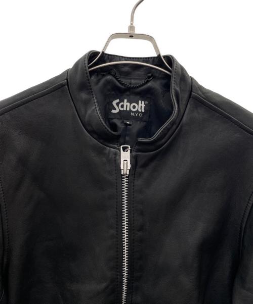 Schott（ショット）Schott (ショット) シングルライダースジャケット ブラック サイズ:Ｍの古着・服飾アイテム