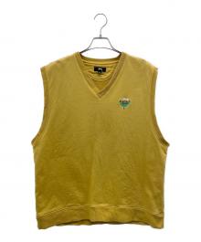 stussy（ステューシー）の古着「スウェットベスト」｜イエロー