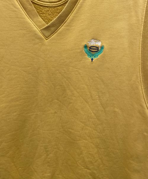 stussy（ステューシー）stussy (ステューシー) スウェットベスト イエロー サイズ:ＸＬの古着・服飾アイテム