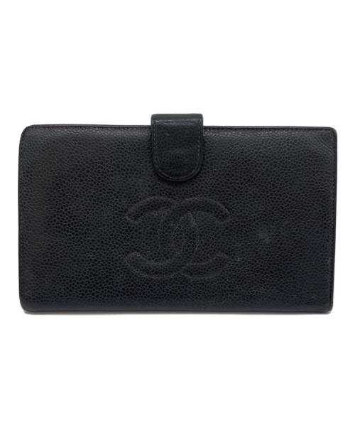 CHANEL（シャネル）CHANEL (シャネル) 2つ折り財布 ブラックの古着・服飾アイテム