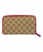 GUCCIグッチ）の古着「長財布」｜レッド×ベージュ