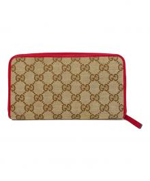 GUCCI（グッチ）の古着「長財布」｜レッド×ベージュ