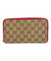 GUCCI (グッチ) 長財布 レッド×ベージュ：15000円
