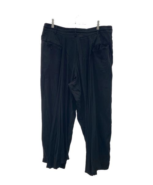 s'yte（サイト）s'yte (サイト) Tencel Vieira Back Flare Seam Crow Pants ブラック サイズ:3の古着・服飾アイテム