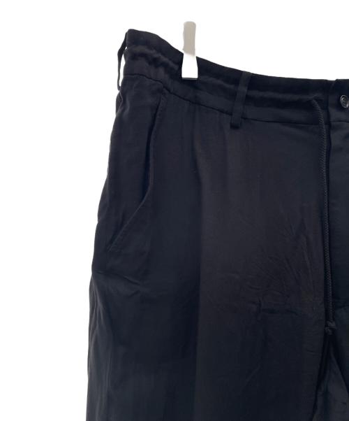 s'yte（サイト）s'yte (サイト) Tencel Vieira Back Flare Seam Crow Pants ブラック サイズ:3の古着・服飾アイテム