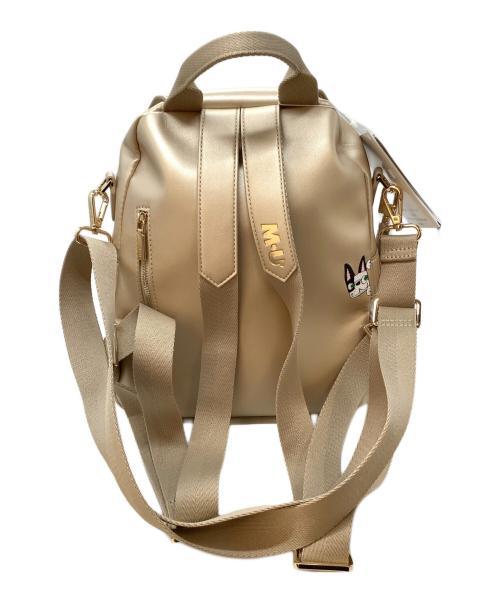 M U SPORTS（エムユースポーツ）M U SPORTS (エムユースポーツ) デュアルレーザービジュロイヤルハンドバッグ ベージュ 未使用品の古着・服飾アイテム