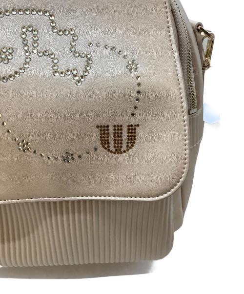 M U SPORTS（エムユースポーツ）M U SPORTS (エムユースポーツ) デュアルレーザービジュロイヤルハンドバッグ ベージュ 未使用品の古着・服飾アイテム