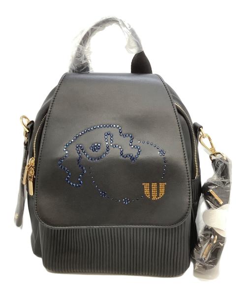 M U SPORTS（エムユースポーツ）M U SPORTS (エムユースポーツ) デュアルレーザービジュロイヤルハンドバッグ ブラックの古着・服飾アイテム
