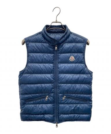 中古・古着通販】MONCLER (モンクレール) ダウンベスト ブルー サイズ