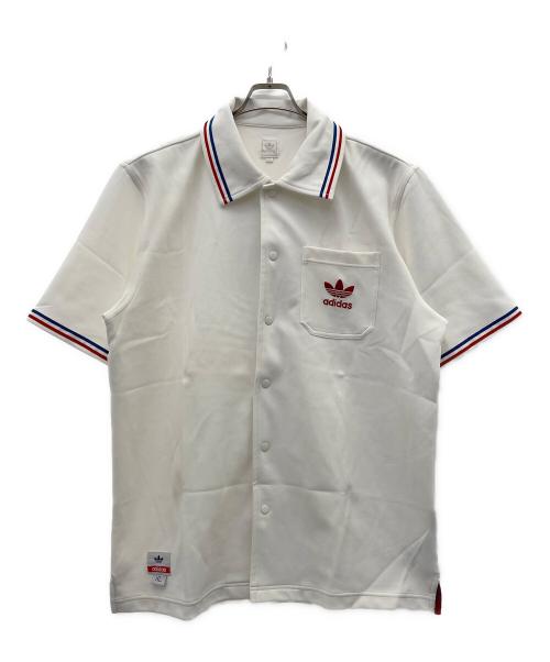adidas（アディダス）adidas (アディダス) 半袖シャツ ホワイト サイズ:XLの古着・服飾アイテム