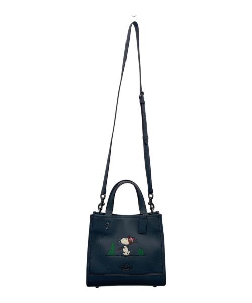 COACH（コーチ）COACH (コーチ) PEANUTS (ピーナッツ) 2WAYバッグ ネイビーの古着・服飾アイテム