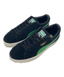 PUMA×X-LARGE（プーマ×エクストララージ）の古着「XLARGE × Puma Suede "Puma Black（エクストラ・ラージ × プーマ スウェード "プーマ ブラック）」｜ブラック×グリーン
