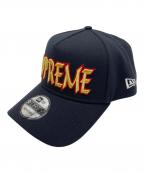 New Era×SUPREMEニューエラ×シュプリーム）の古着「Sharp Spellout Adjustable New era」｜ネイビー