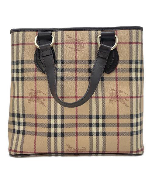 BURBERRY（バーバリー）BURBERRY (バーバリー) シャドーホースハンドバッグ ブラウンの古着・服飾アイテム