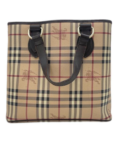 BURBERRY（バーバリー）BURBERRY (バーバリー) シャドーホースハンドバッグ ブラウンの古着・服飾アイテム