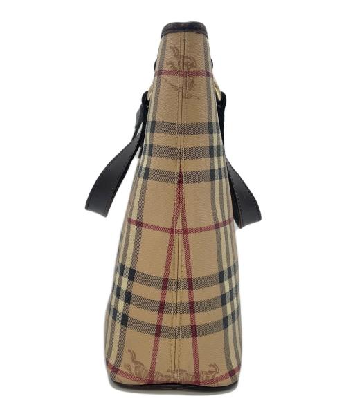 BURBERRY（バーバリー）BURBERRY (バーバリー) シャドーホースハンドバッグ ブラウンの古着・服飾アイテム