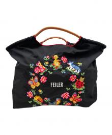 BALL & CHAIN×FEILER（ボールアンドチェーン×フェイラー）の古着「刺繍トートバッグ」｜ブラック