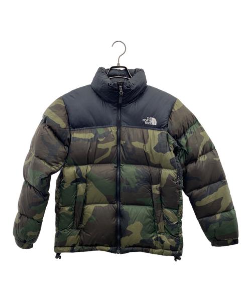 THE NORTH FACE（ザ ノース フェイス）THE NORTH FACE (ザ ノース フェイス) ダウンジャケット Novelty Nuptse Jacket(ノベルティヌプシジャケット) ブラック×カーキ サイズ:Mの古着・服飾アイテム