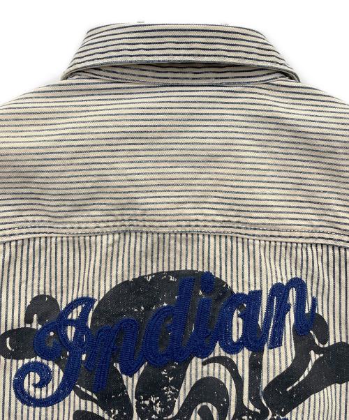 INDIAN MOTORCYCLE（インディアンモーターサイクル）INDIAN MOTORCYCLE (インディアンモーターサイクル) ワークジャケット ベージュ サイズ:Lの古着・服飾アイテム