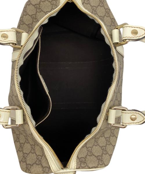 GUCCI（グッチ）GUCCI (グッチ) GGスプリームボストンバッグ ベージュの古着・服飾アイテム