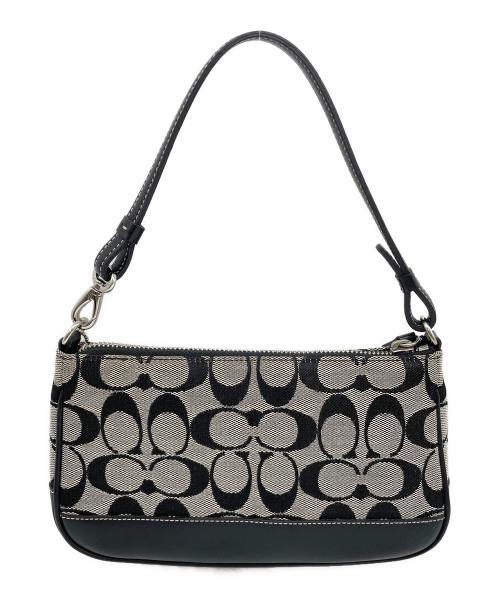 COACH（コーチ）COACH (コーチ) アクセサリーポーチ ブラック×グレーの古着・服飾アイテム