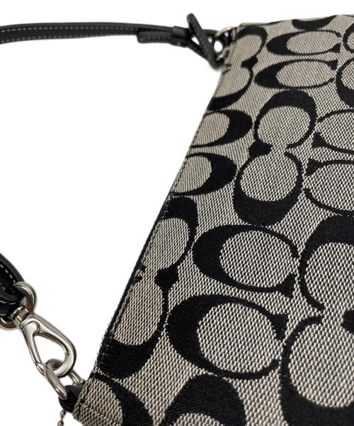 COACH（コーチ）COACH (コーチ) アクセサリーポーチ ブラック×グレーの古着・服飾アイテム