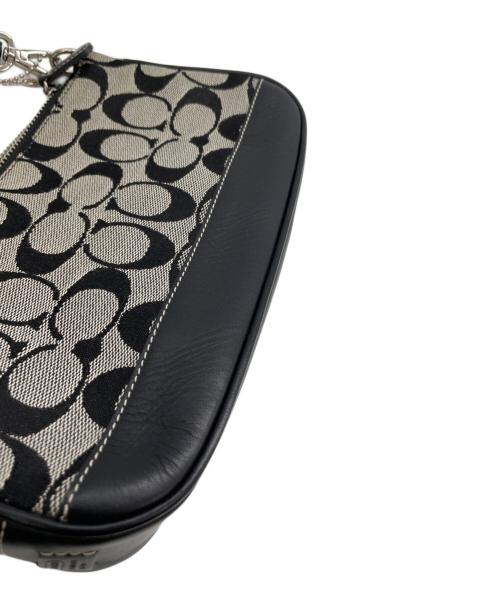 COACH（コーチ）COACH (コーチ) アクセサリーポーチ ブラック×グレーの古着・服飾アイテム