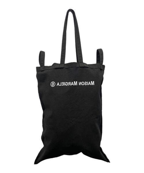 MM6 Maison Margiela（エムエムシックスメゾンマルジェラ）MM6 Maison Margiela (エムエムシックスメゾンマルジェラ) リバース ロゴ ショッピングバッグ ブラックの古着・服飾アイテム