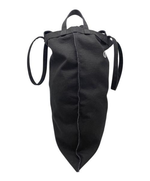 MM6 Maison Margiela（エムエムシックスメゾンマルジェラ）MM6 Maison Margiela (エムエムシックスメゾンマルジェラ) リバース ロゴ ショッピングバッグ ブラックの古着・服飾アイテム