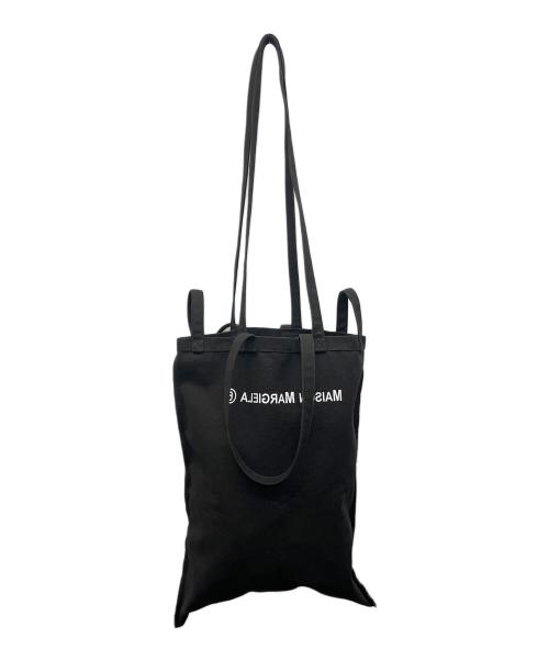 MM6 Maison Margiela（エムエムシックスメゾンマルジェラ）MM6 Maison Margiela (エムエムシックスメゾンマルジェラ) リバース ロゴ ショッピングバッグ ブラックの古着・服飾アイテム