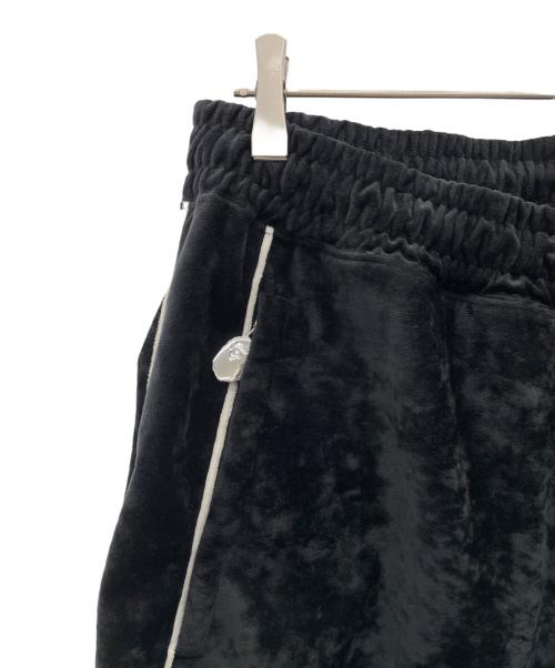 A BATHING APE（アベイシングエイプ）A BATHING APE (アベイシングエイプ) ベロアパンツ ブラック サイズ:Lの古着・服飾アイテム