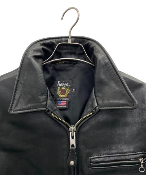 SCHOTT BROS.（ショットブロス）SCHOTT BROS. (ショットブロス) レザージャケット ブラック サイズ:38の古着・服飾アイテム
