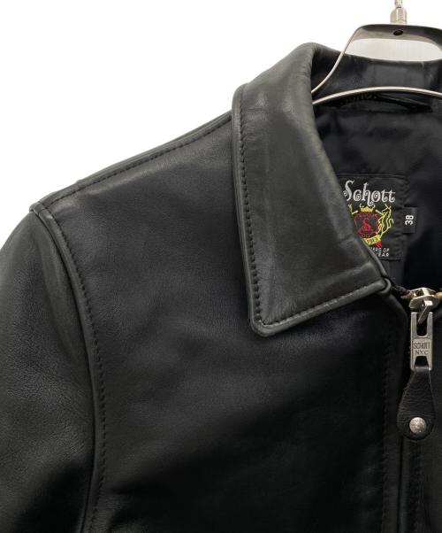 SCHOTT BROS.（ショットブロス）SCHOTT BROS. (ショットブロス) レザージャケット ブラック サイズ:38の古着・服飾アイテム