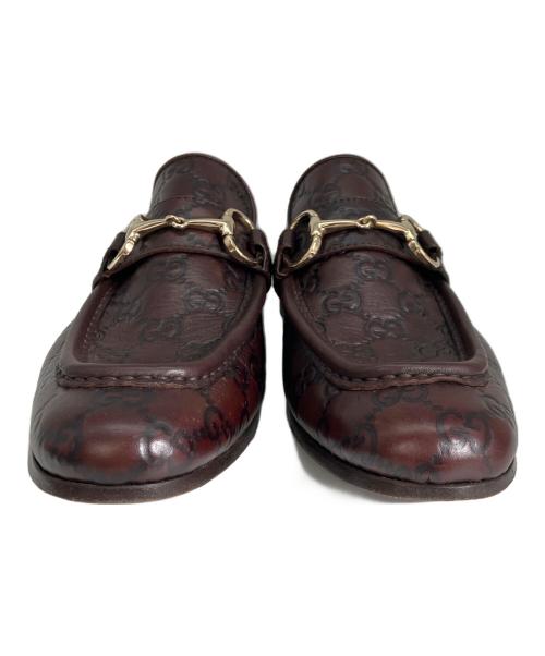 GUCCI（グッチ）GUCCI (グッチ) グッチシマビットローファー ブラウン サイズ:39 1/2の古着・服飾アイテム