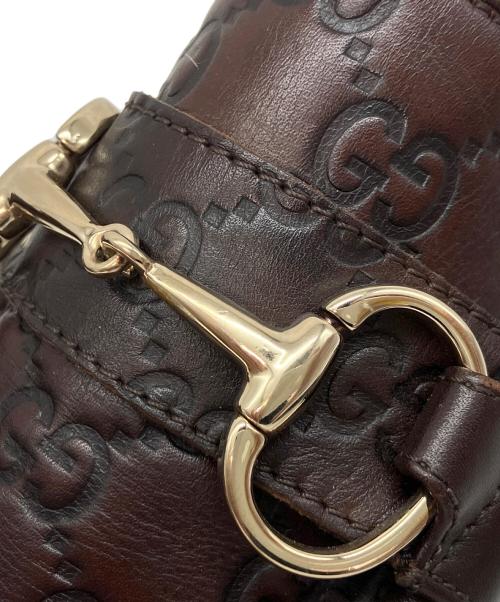 GUCCI（グッチ）GUCCI (グッチ) グッチシマビットローファー ブラウン サイズ:39 1/2の古着・服飾アイテム