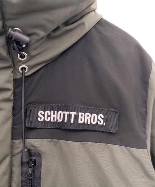 SCHOTT BROS.（ショットブロス）SCHOTT BROS. (ショットブロス) ダウンジャケット ブラック×グリーン サイズ:Lの古着・服飾アイテム