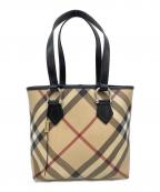BURBERRYバーバリー）の古着「トートバッグ」｜ベージュ×ブラック