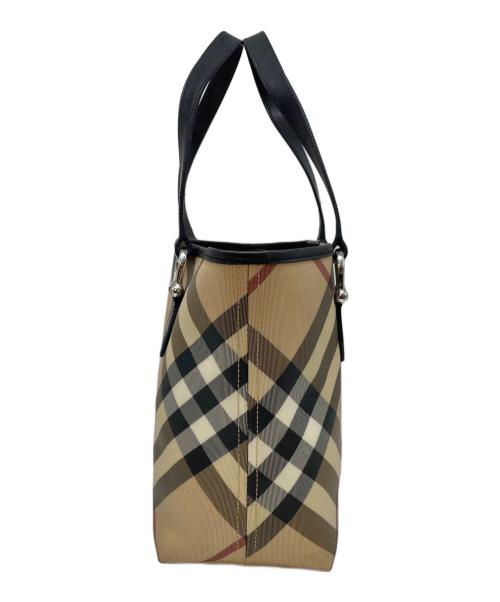BURBERRY（バーバリー）BURBERRY (バーバリー) トートバッグ ベージュ×ブラックの古着・服飾アイテム