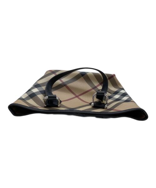 BURBERRY（バーバリー）BURBERRY (バーバリー) トートバッグ ベージュ×ブラックの古着・服飾アイテム
