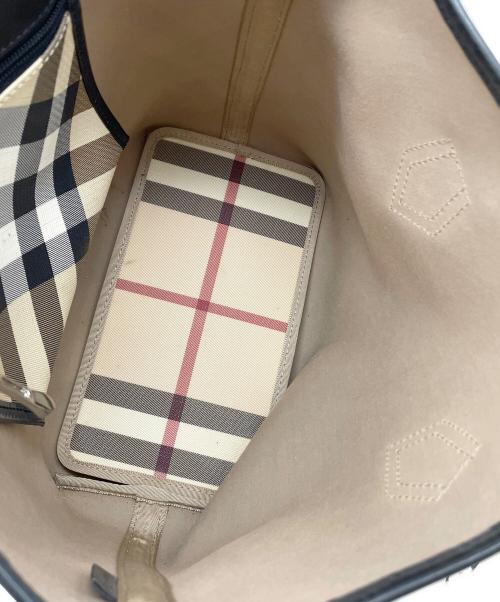 BURBERRY（バーバリー）BURBERRY (バーバリー) トートバッグ ベージュ×ブラックの古着・服飾アイテム